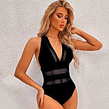 Суцільний купальник з сіточкою - чорний S (KUP-CIL-SIT-BLACK), фото 5