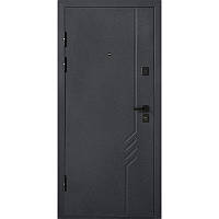 Вхідні двері СІЧ Чорно-сірий мікс / зріз каменю