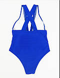 Суцільний купальник з сіточкою - синій неон M (KUP-CIL-SIT-BLUE), фото 7
