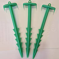 Кілочки для агроволокна Ялинка Garden Flora Зелені 16 см Зелені кілочки для агротканини Кілочки для кріплення геотекстилю