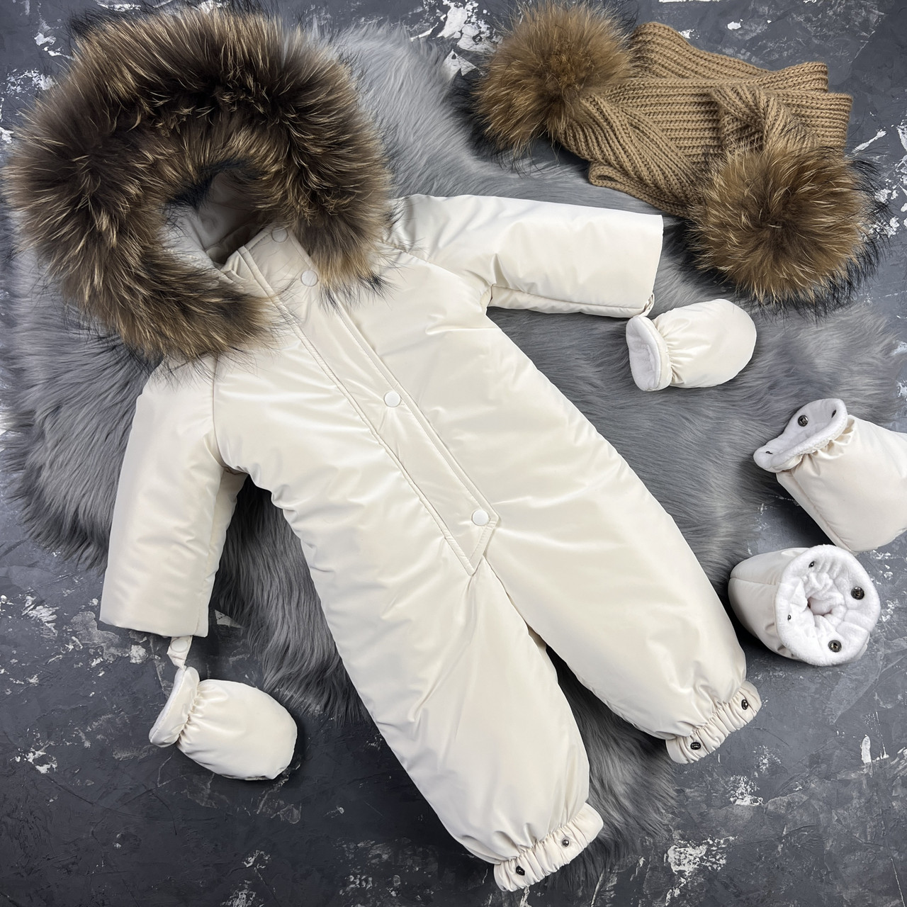 Комбінезон дитячий зимовий BEWARM Kodiaq White 80-86