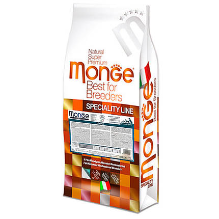 Monge Superpremium All Breeds Adult Hypoallergenic Сухий корм для дорослих собак всіх порід з лососем 15 кг, фото 1