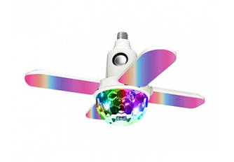 Лампа LED у патрон WO-11 40 Вт із 4 лопатями з музикою/світловою кулею та пультом д/к White