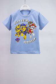 Футболка дитяча з принтом Щенячий патруль для хлопчика стрейч-кулір