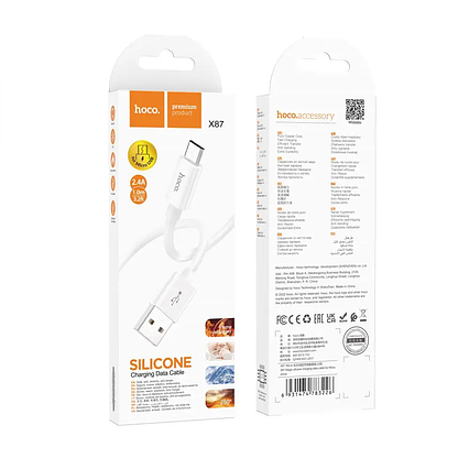 Кабель USB Hoco Magic силіконовий Micro білий (X87)