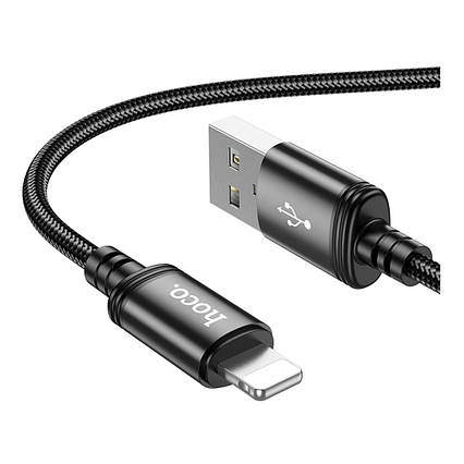 Кабель USB Hoco Lightning 2.4A 2м чорний (X89)
