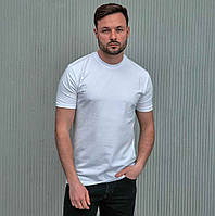 Футболка чоловіча однотонна Hector бавовняна біла