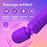 Вібратор Фіолетовий у вигляді мікрофона, Жіночий стимулятор з вібрацією для клітора та вагіни, Інтимні іграшки, фото 6