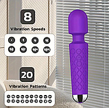 Вібратор Фіолетовий у вигляді мікрофона, Жіночий стимулятор з вібрацією для клітора та вагіни, Інтимні іграшки, фото 7