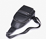 Шкіряна чоловіча бананка, сумка на груди, слінг Leather Collection (9011), фото 7