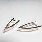 Срібні сережки з золотими накладками, фото 3