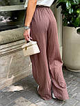 Жіночі штани палацо в смужку широкі із зав'язкою на поясі (р. 42-46) 6121153, фото 2