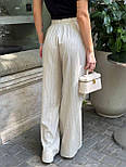 Жіночі штани палацо в смужку широкі із зав'язкою на поясі (р. 42-46) 6121153, фото 9