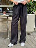 Жіночі штани палацо в смужку широкі із зав'язкою на поясі (р. 42-46) 6121153, фото 5