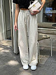 Жіночі штани палацо в смужку широкі із зав'язкою на поясі (р. 42-46) 6121153, фото 8