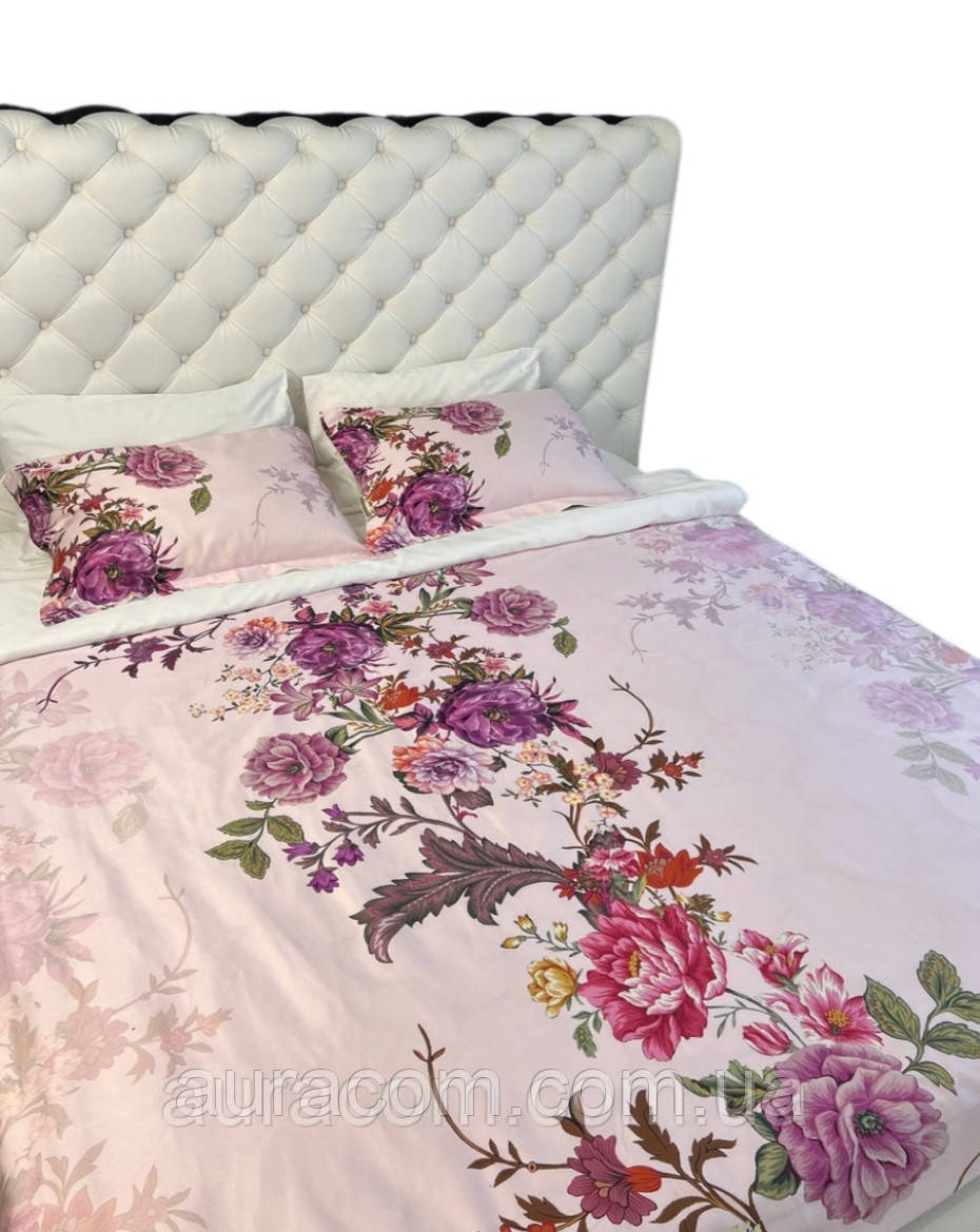 Goldy сатинова постільна білизна. Євро розмір. Dijital Belizza Туреччина., фото 1