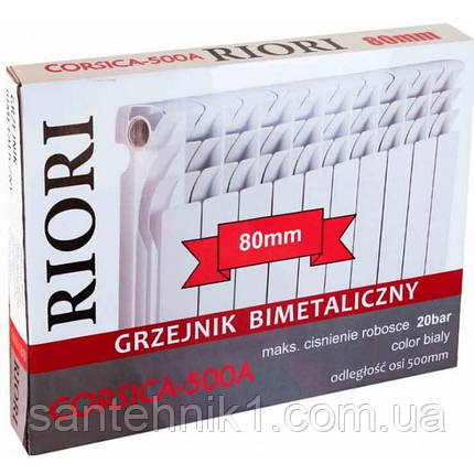 Біметалевий радіатор RIORI 500/100 Maximum, фото 1