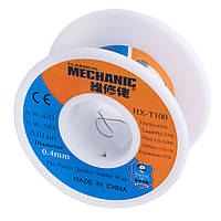 Припій дротяний із флюсом Mechanic HX-T100 (55гр/0,4мм/Sn63Pb37/Флюс: 1-3%)