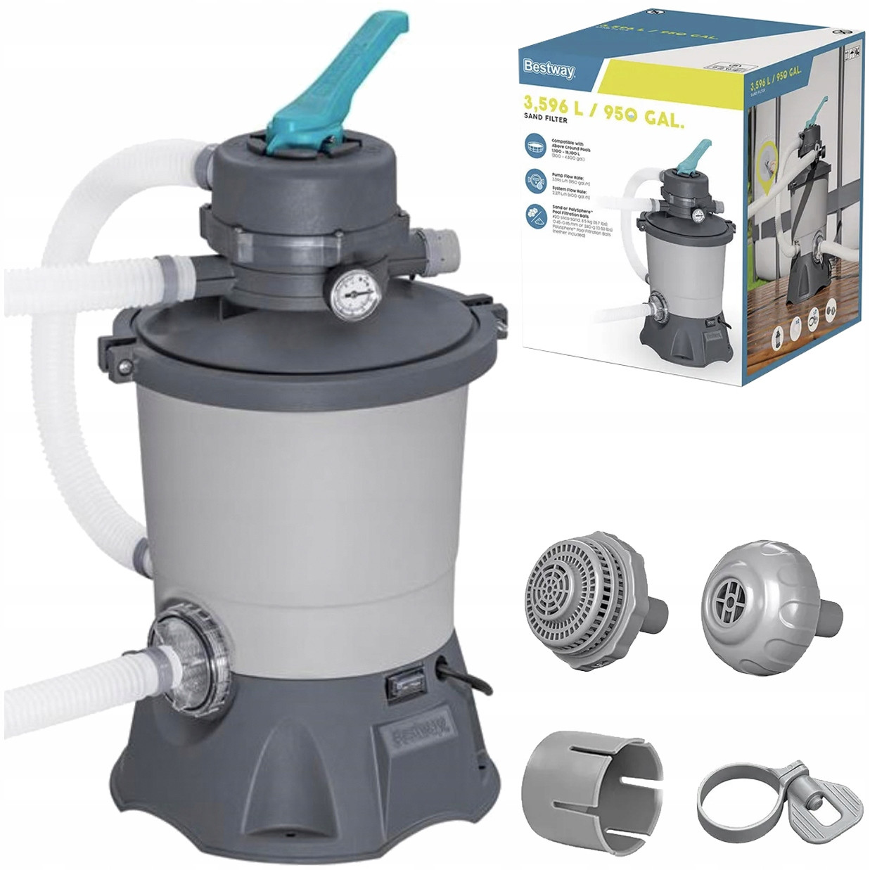 Пісочний насос для басейну Bestway 58515, фото 1
