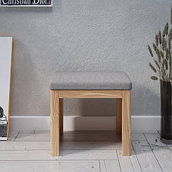 Пуф "Еко" з натурального дерева та тканини