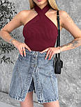 Жіночий топ із відкритою спиною та зав'язкою на шиї без рукавів (р. 42-46) 61171293, фото 5