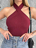 Жіночий топ із відкритою спиною та зав'язкою на шиї без рукавів (р. 42-46) 61171293, фото 9