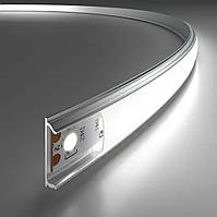 Алюмінієвий профіль BIOM накладнийї гнучкий LPF-5A (5х15 мм) анодований + матовий розсіювач для LED стрічки