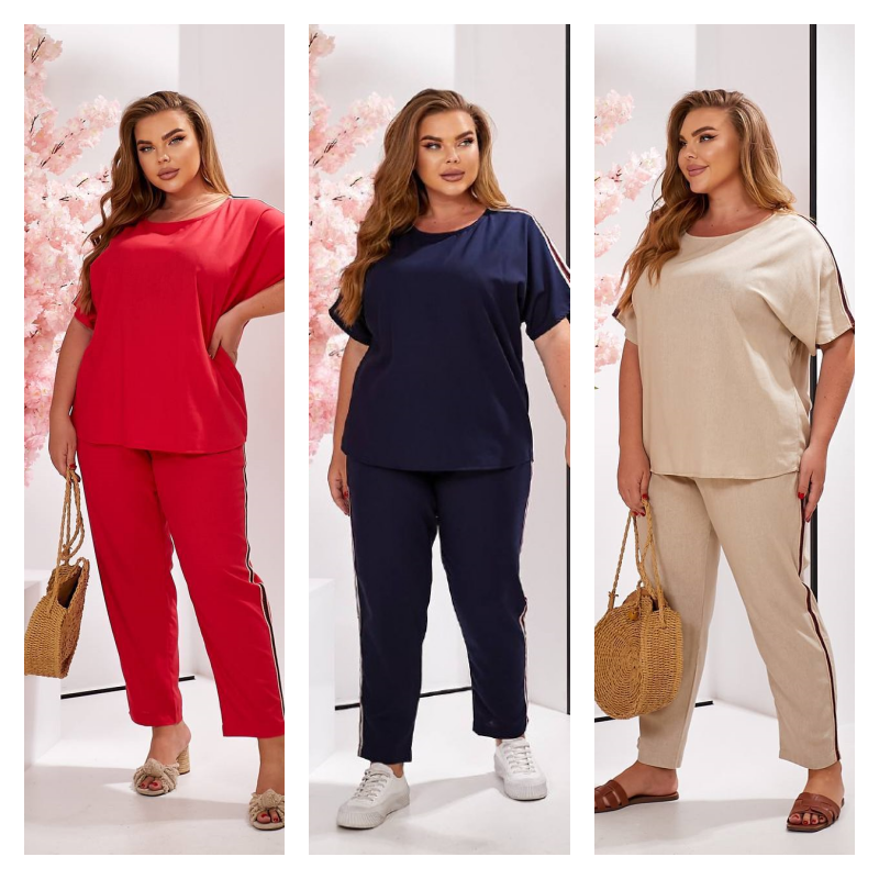 Жіночий костюм льон батал, фото 1