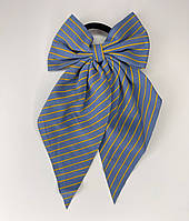 Гумка для волосся Finding Резинка бант у смужку Синій 12 х 25 см