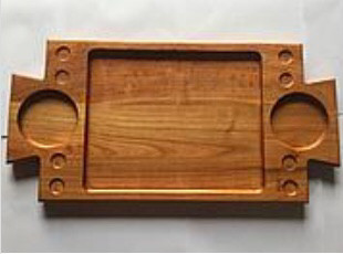 Дерев'яна менажниця, дошка для подавання, дошка обробна 25х50 см., фото 1