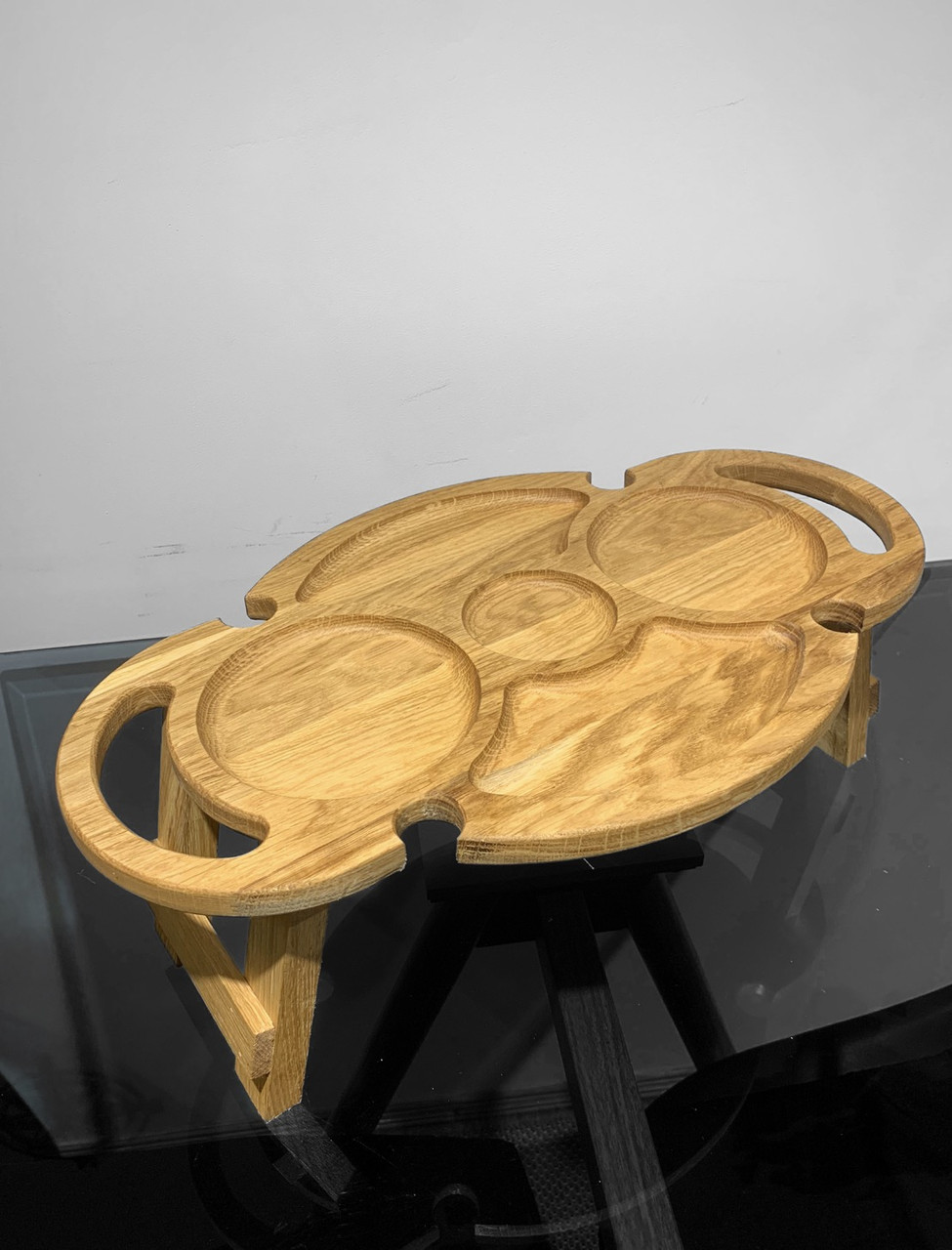 Дерев'яний винний столик 50х30х17 см, фото 1