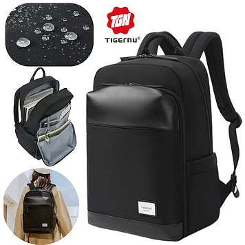 Жіночий рюкзак з кишенею для ноутбука чорного кольору повсякденний міський для навчання роботи Tigernu 19,5L
