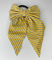 Гумка для волосся Finding Резинка бант у смужку Жовтий 12 х 25 см