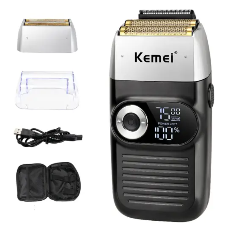 Професійна бритва-шейвер Kemei KM-2026 з LCD-дисплеєм