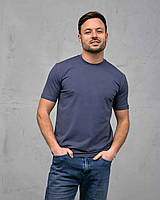 Футболка чоловіча однотонна Hector бавовняна графітова (темно-сірий)