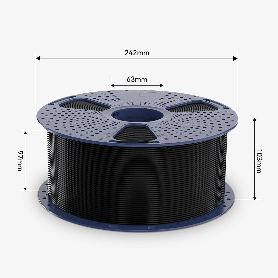 SUNLU PLA Filament Reusable Spool 3KG Size and Weight