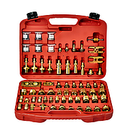 Набір адаптерів KD10063 для промивки автокондиціонерів Kraft&Dele — 78 елементів, фото 3