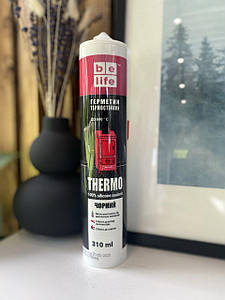 Термостійкий покрівельний герметик силіконовий для Майстр флеш і печей +600 градусів 310 мл чорний