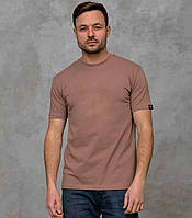 Футболка чоловіча однотонна Hector бавовняна капучино