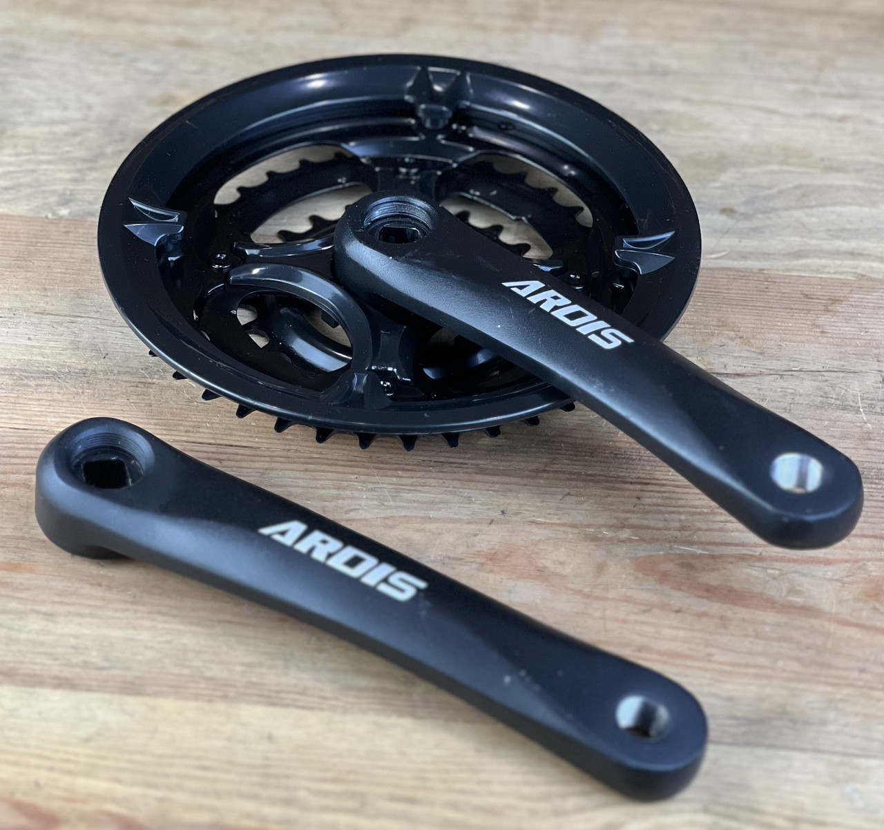 Шатун велосипедний АЛ MTB 42/34/24Т, 170мм чорний, фото 1