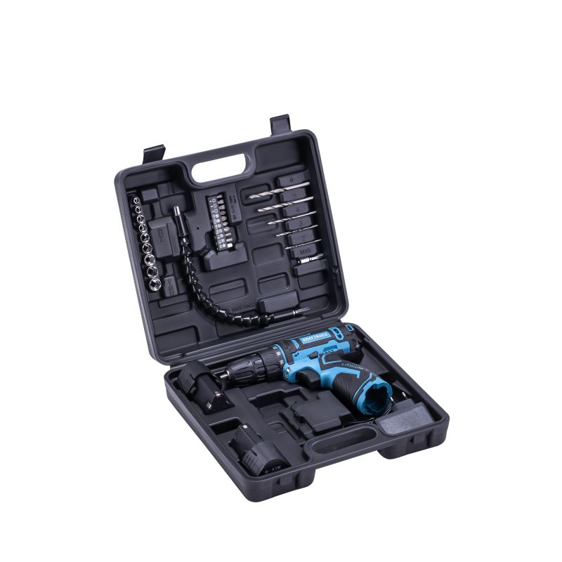 Шуруповерт акумуляторний 18V 1.5Ah Kraft&Dele KD3354 з комплектом біт