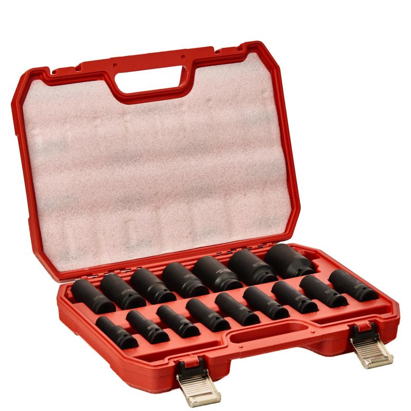 Набір подовжених ударних головок 1/2" 16 шт Kraft&Dele KD11749 (10–32 мм)
