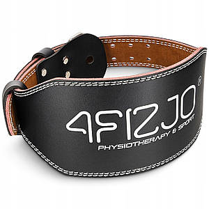 Пояс для важкої атлетики 4FIZJO шкіряний Size S Black (P-5905973404297)
