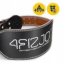 Пояс для важкої атлетики 4FIZJO шкіряний Size M Black (P-5905973404303), фото 3