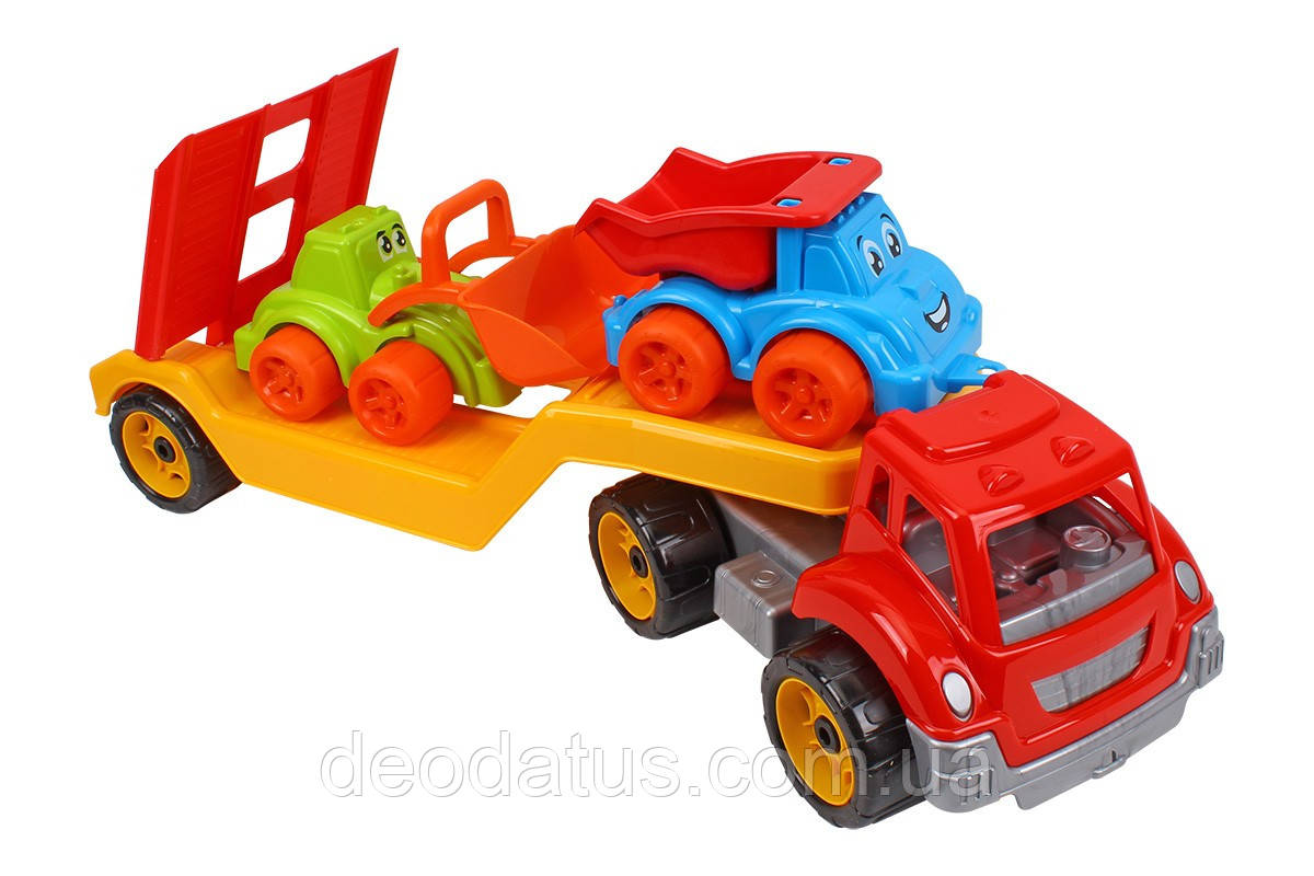 Іграшковий автовоз з набором будмайданчик Технок 3930 з двома машинками, фото 1