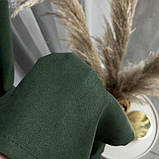 Комплект штор на люверсах з тюлем Штори на люверсах 200х270 + тюль 500х270 Штори з підхватами Колір зелений, фото 6