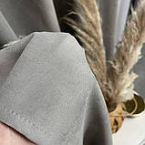 Комплект штор на люверсах з тюлем Штори на люверсах 200х270 + тюль 500х270 Штори з підхватами Колір бежево сірий, фото 5