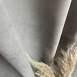 Комплект штор на люверсах з тюлем Штори на люверсах 200х270 + тюль 500х270 Штори з підхватами Колір бежево сірий, фото 7