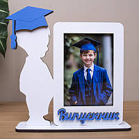 Дерев'яна фоторамка "Випускник" білого кольору 20х21х4,5 см (1 шт.)