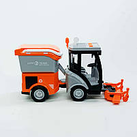 Іграшкова спецтехніка WY682A Sweeper 25 см — прибиральна машина з кнопками, світло та звук, 1:16, фото 5